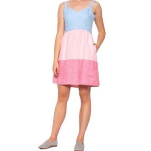 Cynthia Rowlen color block dress